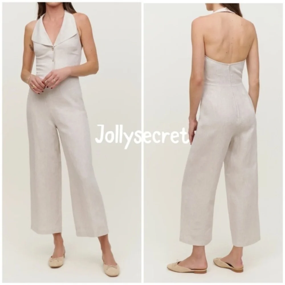 💋Anthropologie Reformation linen jumpsuit